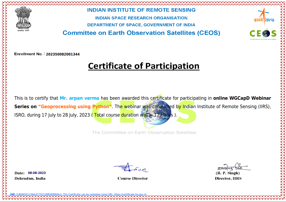 ISRO Geoprocessing with Python